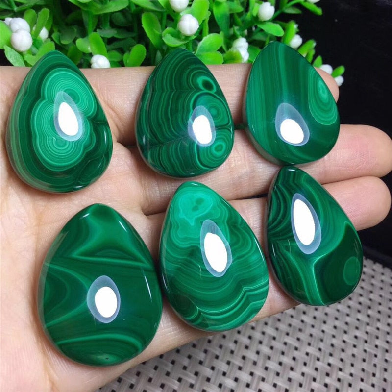 Real Natural Stone polishing green Malachite raw Quartz Stone Pendant for necklace 1pcs