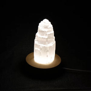 10cm Natural quartz crystal selenite lamp reiki healing Wedding decoration home decor mineral specimen