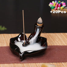 Free 20cones Creative Home Decor Backflow Stick Incense Burner Ceramic Censer Home Decoration Use In Home Teahouse