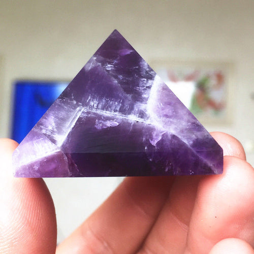 55g Natural dream Amethyst pyramid Natural quartz crystal obelisk point Healing Rocks Fossils 4-4.5cm