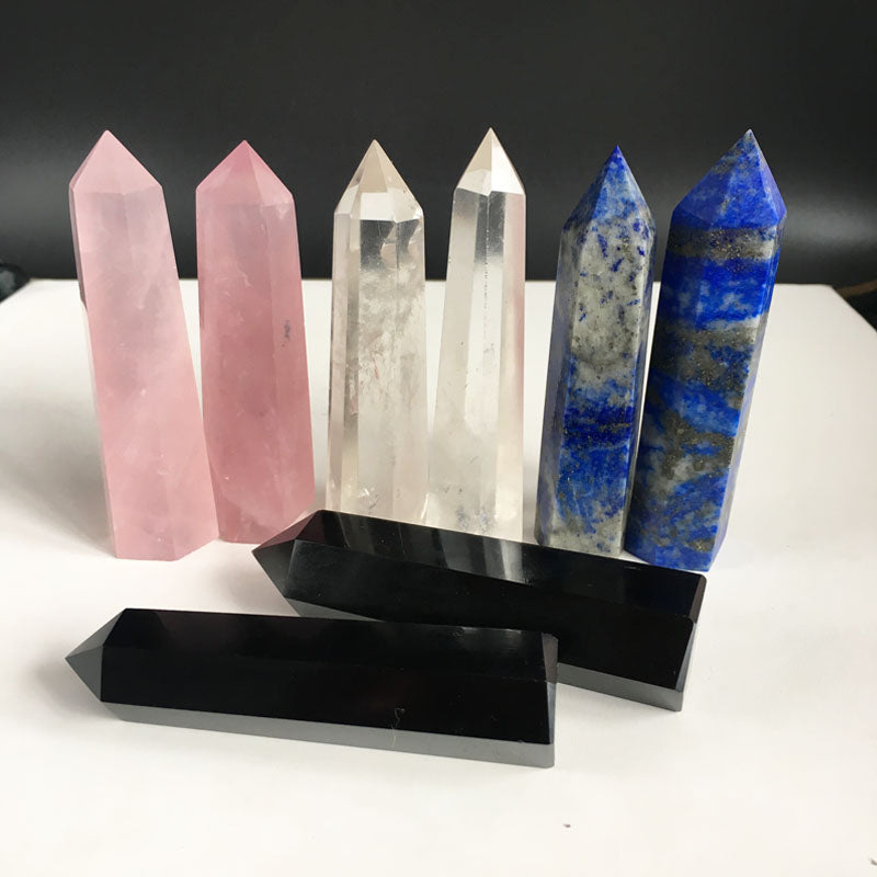 Natural quartz crystals wand points obelisk Spirit stones Crystal Obelisk Wand Meditation Chakra Healing Crystals for gifts